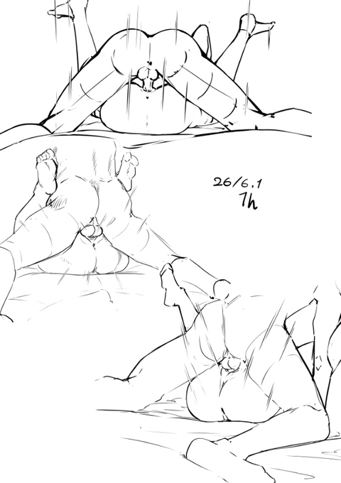 エロ絵描こうと思ったけど上手く描けないからAV見てクロッキーした。褒めていいよ。 