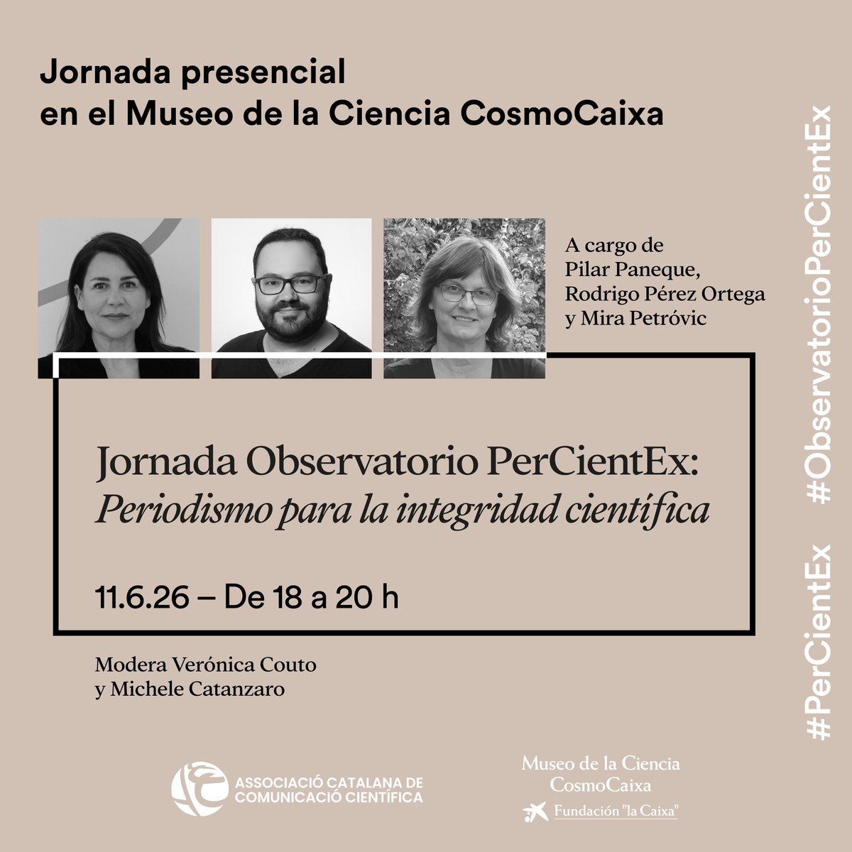 PilarPaneque's tweet photo. 📣El próximo 11/06 participaré en “PerCientEx 2026. Periodismo para la integridad científica”.
Debate sobre el periodismo científico como herramienta para promover la integridad y detectar fraudes y malas prácticas
⏰18-20 h
📍CosmoCaixa BCN
🎟️Inscripción: https://t.co/cyUTptS4iq https://t.co/TIyq7Mnvkq