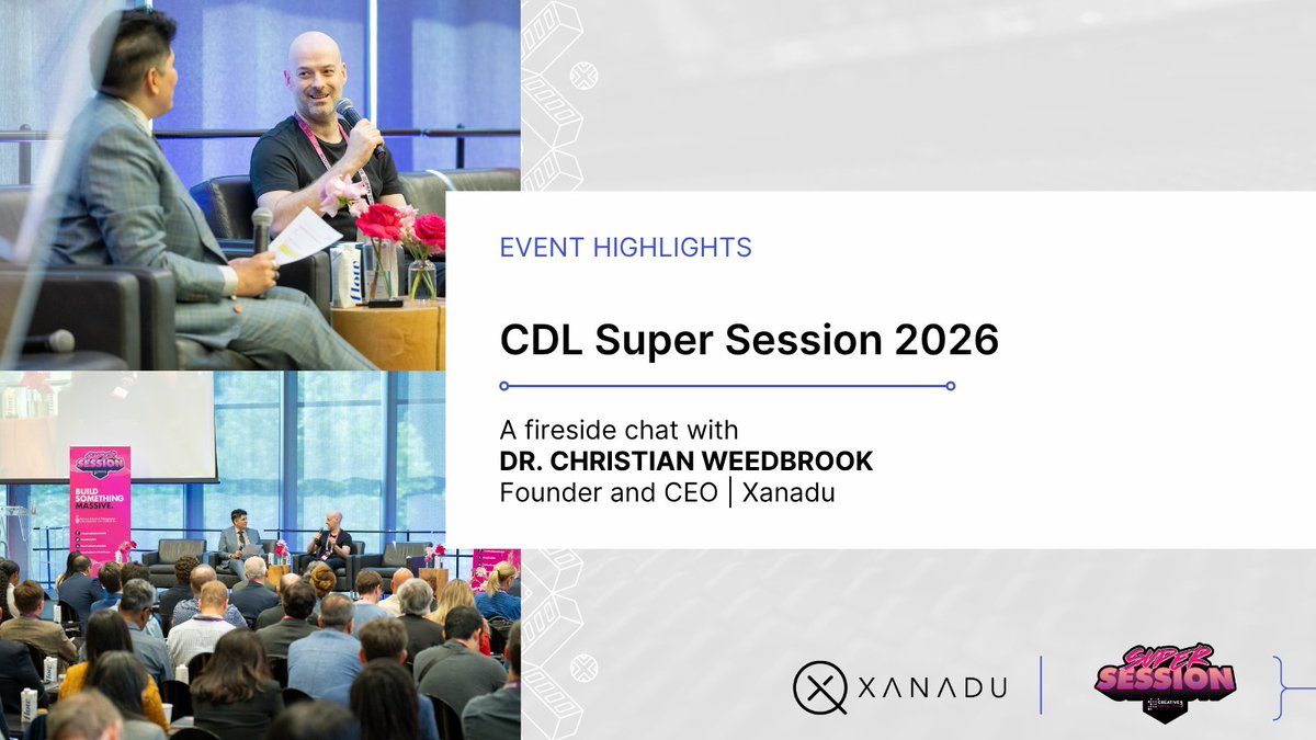 XanaduAI's tweet photo. Last week, Christian Weedbrook (@_cweedbrook), Founder and CEO of Xanadu, took the stage at the Creative Destruction Lab (@creativedlab)'s Super Session to reflect on what it takes to scale a deep-tech company from startup to a public market debut on the TSX and NASDAQ.

According to Christian, surviving the deep-tech grind doesn't just come down to physics — it comes down to human resilience. “You can't stop someone who's not going to give up when it's based on the foundation of learning and enjoying what they're doing.”

Thank you CDL and Sonia Sennik for the great conversation!