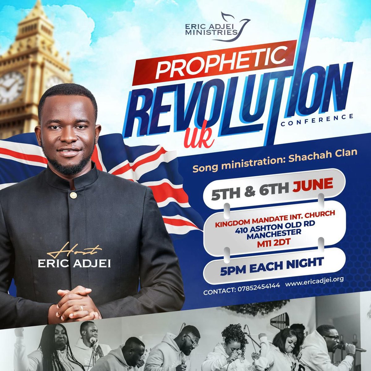 ericadjei_cgi's tweet photo. 4 DAYS TO GO 🇬🇧🔥

UK, the countdown is on.

Tell a friend. Tell an auntie. Tell an uncle. Tell a loved one.
Invite anyone and everyone you know in the UK—this is a meeting no one should miss.

5th &amp; 6th June | 5PM Each Night
📍 Kingdom Mandate Int. Church, Manchester https://t.co/KFofhbi1Hp