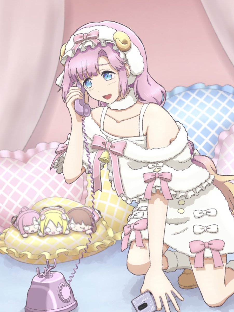 lys_rite_'s tweet photo. 通話中のセンパイに会いに行くところのコットンユートピア姫芽🐏📞
 #蓮ノ空美術部 https://t.co/oEYz2yK7dt