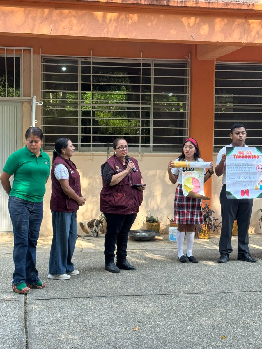 cecosamamina's tweet photo. “Desenmascarar el atractivo”
En el marco del Día Mundial Sin Tabaco, el equipo de CECOSAMA Minatitlán llevó a cabo una enriquecedora jornada formativa y de concientización con la comunidad estudiantil del Telebachillerato de Cerro Alto.¡Felicitamos a toda la institución! https://t.co/jkg7IyO7dE