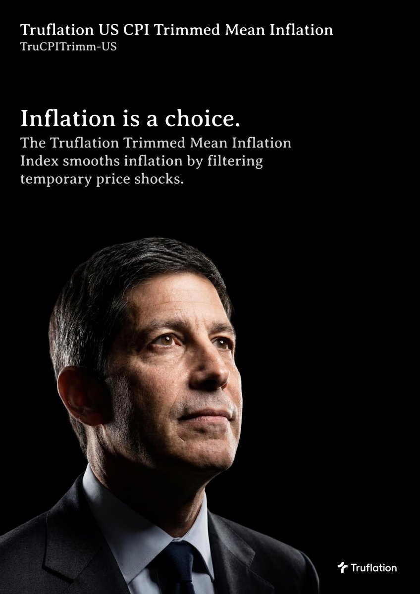 truflation's tweet photo. We just launched our US CPI Trimmed Mean Index.

Removing the largest positive and negative price movements before calculating inflation.

Forecasting a cleaner signal before the 'noise'. 👇🧵 https://t.co/J7PIwxuIPy