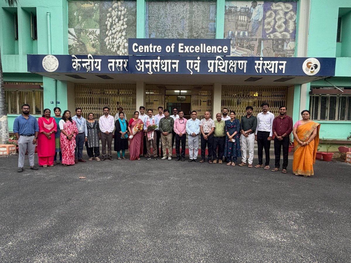 DCtrti's tweet photo. Dr. Pratheesh Kumar P. M. assumed charge as Director, CSB-CTRTI Ranchi on 30.05.2026. Heartiest congratulations and best wishes from CTRT&amp;TI Family for a successful tenure advancing research, innovation &amp; farmer welfare. https://t.co/7JuDYk7sOW