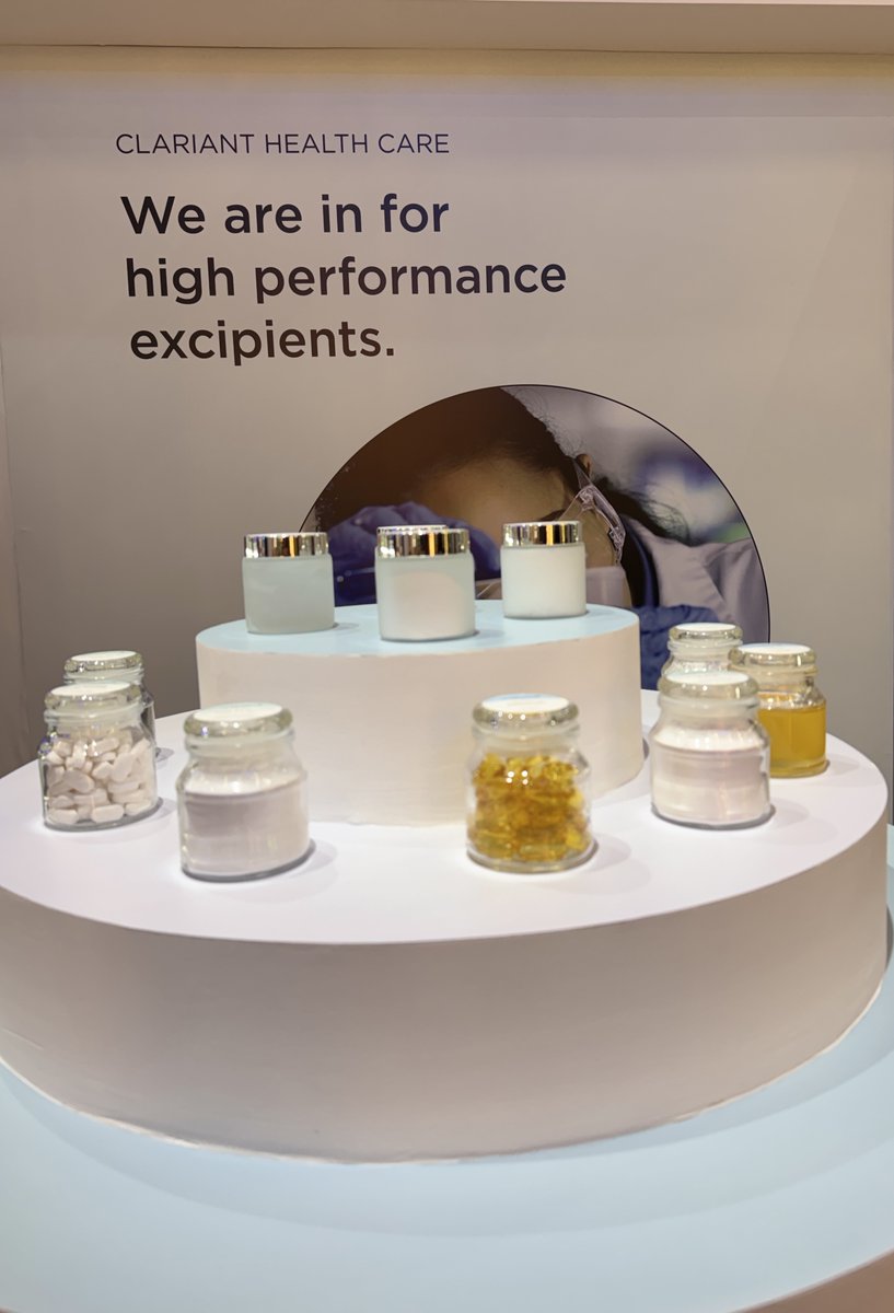 clariant's tweet photo. 🔴 LIVE from São Paulo! 🇧🇷 The Clariant #HealthCare team is at #FCEPharma – Latin America's biggest pharmaceutical industry tradeshow – and they're ready to connect with you!

Whether you're looking to optimize your developments, explore new possibilities, or discuss tailored solutions for your daily challenges, our experts are here to collaborate and support your success. Visit us at Booth K37 to discover our high-performance excipients portfolio and our polyglykol active pharmaceutical ingredients!
 
You have a challenge. We have the solution. We are in! Stop by and let's innovate together. That's #GreaterChemistry at #FCEPharma2026!