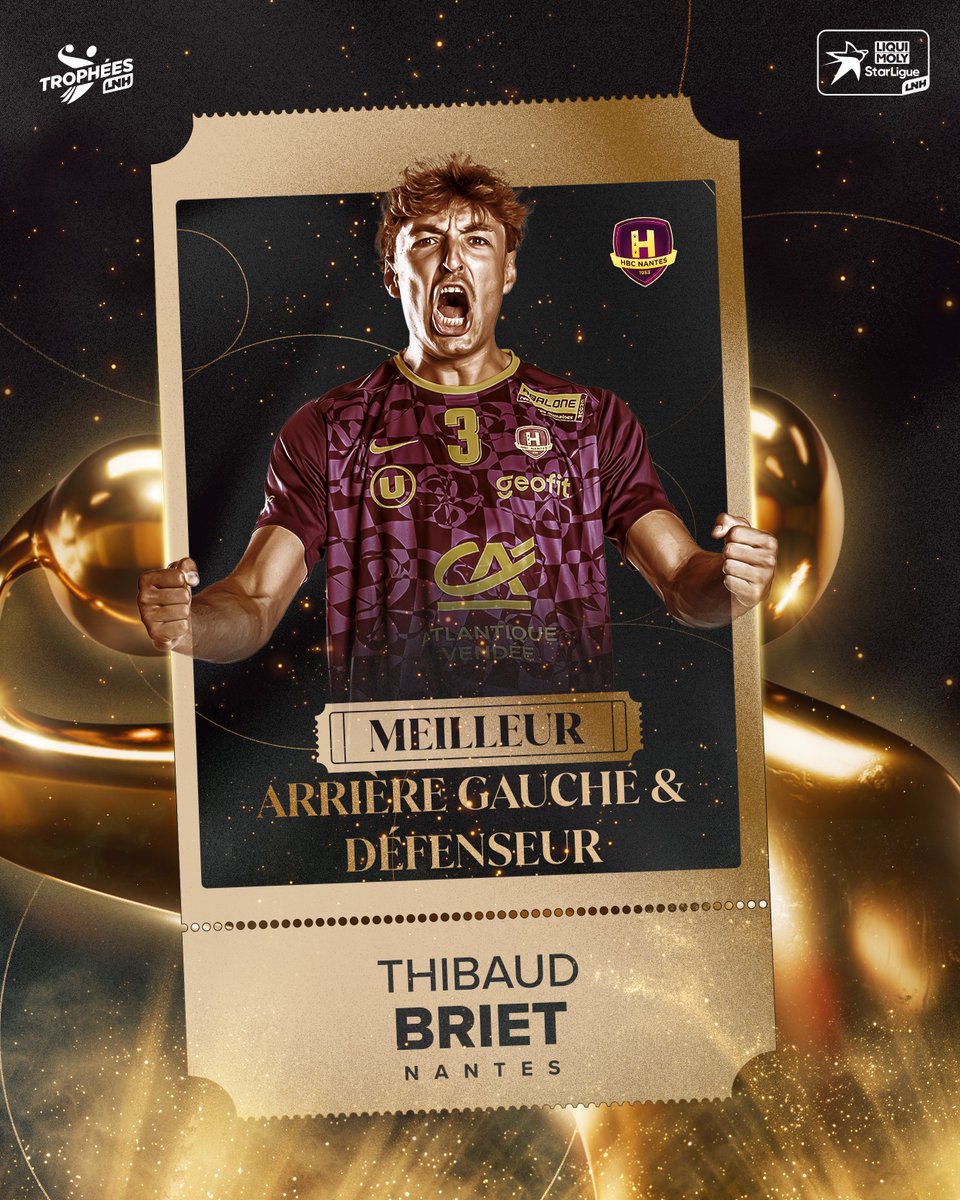 HBCNantes's tweet photo. 🌟 𝟑 𝐍𝐚𝐧𝐭𝐚𝐢𝐬 𝐝𝐚𝐧𝐬 𝐥'é𝐪𝐮𝐢𝐩𝐞 𝐭𝐲𝐩𝐞 𝐝𝐞 𝐥𝐚 𝐬𝐚𝐢𝐬𝐨𝐧 𝐞𝐧 𝐋𝐢𝐪𝐮𝐢 𝐌𝐨𝐥𝐲 𝐒𝐭𝐚𝐫𝐋𝐢𝐠𝐮𝐞 !

Les lauréats sont désormais connus :

🏆 𝐀𝐲𝐦𝐞𝐫𝐢𝐜 𝐌𝐢𝐧𝐧𝐞 – Meilleur demi-centre
🏆𝗡𝗶𝗰𝗼𝗹𝗮𝘀 𝗧𝗼𝘂𝗿𝗻𝗮𝘁 – Meilleur pivot
🏆𝐓𝐡𝐢𝐛𝐚𝐮𝐝 𝐁𝐫𝐢𝐞𝐭 – Meilleur arrière gauche et meilleur défenseur

𝘕𝘰𝘢𝘮 𝘓𝘦𝘰𝘱𝘰𝘭𝘥 𝘦𝘵 𝘎𝘳é𝘨𝘰𝘳𝘺 𝘊𝘰𝘫𝘦𝘢𝘯 𝘴𝘰𝘯𝘵 𝘵𝘰𝘶𝘫𝘰𝘶𝘳𝘴 𝘦𝘯 𝘭𝘪𝘤𝘦 𝘱𝘰𝘶𝘳 𝘭𝘦𝘴 𝘵𝘳𝘰𝘱𝘩é𝘦𝘴 𝘥𝘶 𝘱𝘭𝘶𝘴 𝘣𝘦𝘢𝘶 𝘣𝘶𝘵 𝘦𝘵 𝘥𝘶 𝘮𝘦𝘪𝘭𝘭𝘦𝘶𝘳 𝘦𝘯𝘵𝘳𝘢î𝘯𝘦𝘶𝘳 𝘥𝘦 𝘭𝘢 𝘴𝘢𝘪𝘴𝘰𝘯.

👏 Bravo à nos Nantais pour ces distinctions individuelles ! Rendez-vous le 9 juin pour la cérémonie des trophées.

#TrophéesLNH