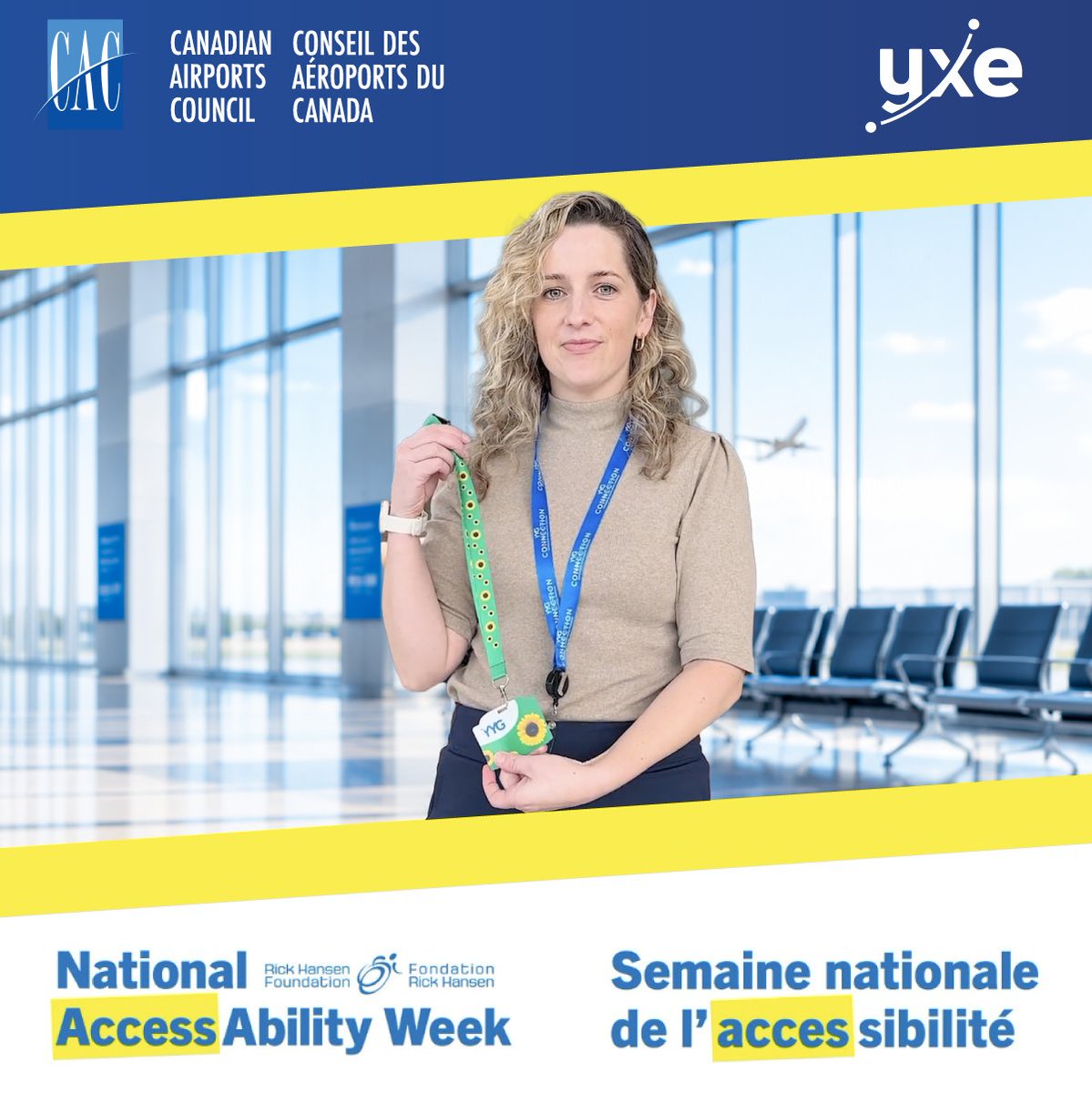 yxe_ca's tweet photo. This National AccessAbility Week, we’re joining airports across Canada to highlight the progress we’ve made, the partnerships that guide us, and the collective work still ahead. https://t.co/dccNQYOyQh