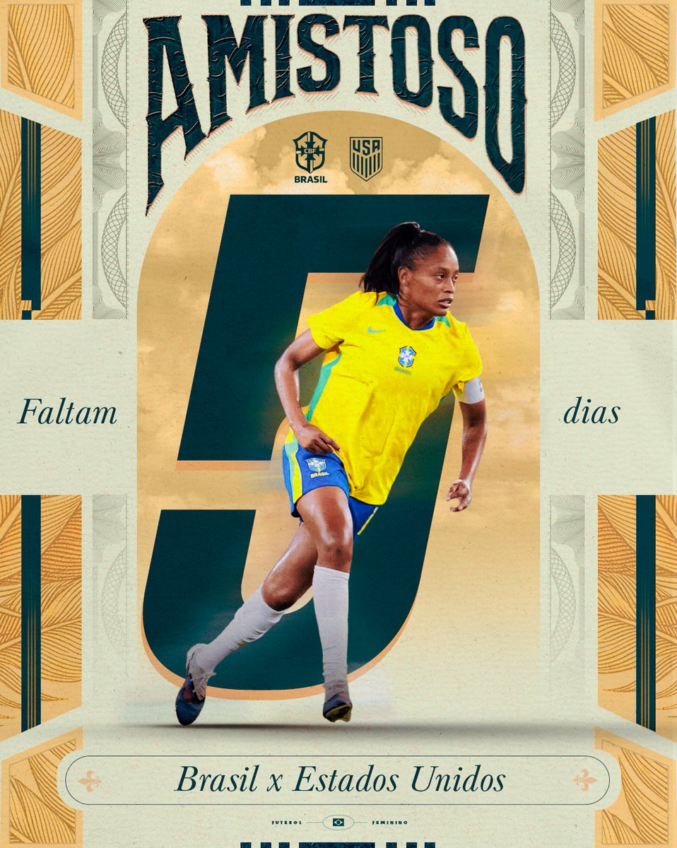SelecaoFeminina's tweet photo. FALTAM 5 DIAS! 🇧🇷

A espera está chegando ao fim: a Seleção Feminina está cada vez mais perto de voltar à Neo Química Arena!

No dia 06 de junho, às 18h30, Brasil e Estados Unidos se enfrentam em São Paulo para mais um capítulo de uma das grandes rivalidades do futebol.

E aí, já garantiu seu lugar pra torcer e viver esse momento com a #SeleçãoFeminina? 🎟️