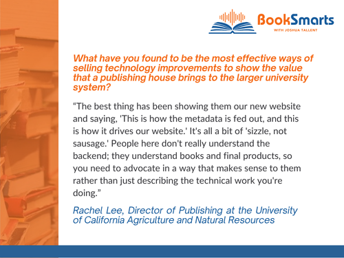 firebrandtech's tweet photo. Tech adoption for university presses can feel daunting. In time for #AUPresses26, Jana Faust &amp; Rachel Lee share change management tips on the @BookSmartsPod.

🎧: https://t.co/qUlTjyn5gf https://t.co/J5prb4mZ0D