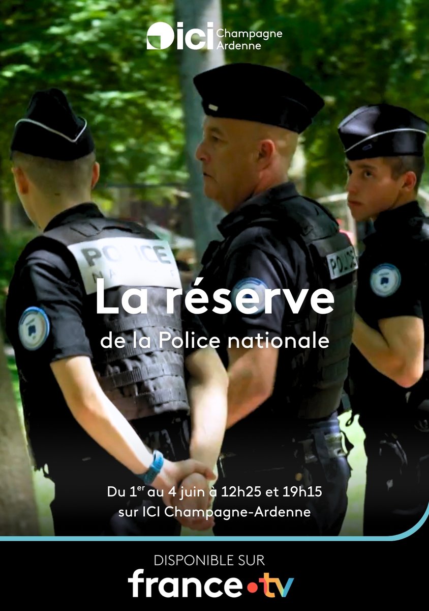 PoliceNat51's tweet photo. Vous nous avez raté ce midi ? Pas de panique ! 😉
▶️ le reportage est rediffusé ce soir sur @France3CA 
Pour découvrir la réserve opérationnelle via un reportage en immersion, le premier épisode c'est à 19h15 ! https://t.co/RHHH4hhVOh