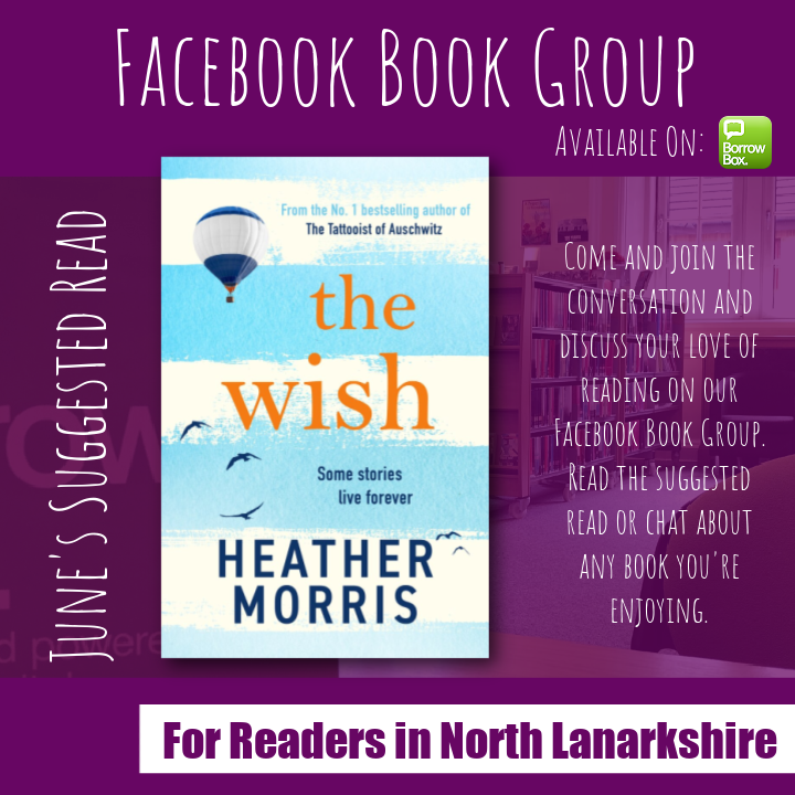 LibrariesNL's tweet photo. We have a new suggested read for our Facebook Book Group as we hit a new month in 2026. Join us in reading Heather Morris's The Wish - available now in eAudiobook and soon in eBook on BorrowBox.

Join the group here: https://t.co/LJ99CnUCee https://t.co/xXXHuFzfwF
