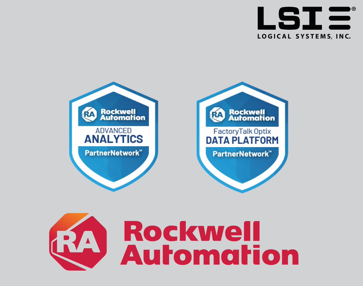 logicalsysinc's tweet photo. LSI continues to demonstrate our commitment to innovation &amp; technical excellence by earning @ROKAutomation PartnerNetwork™ digital badges in both DataMosaix™ &amp; FactoryTalk® Optix™. Hear more about these powerful tools: https://t.co/oj3RMM0WbD #LSIListens https://t.co/Vwzk03El9Y