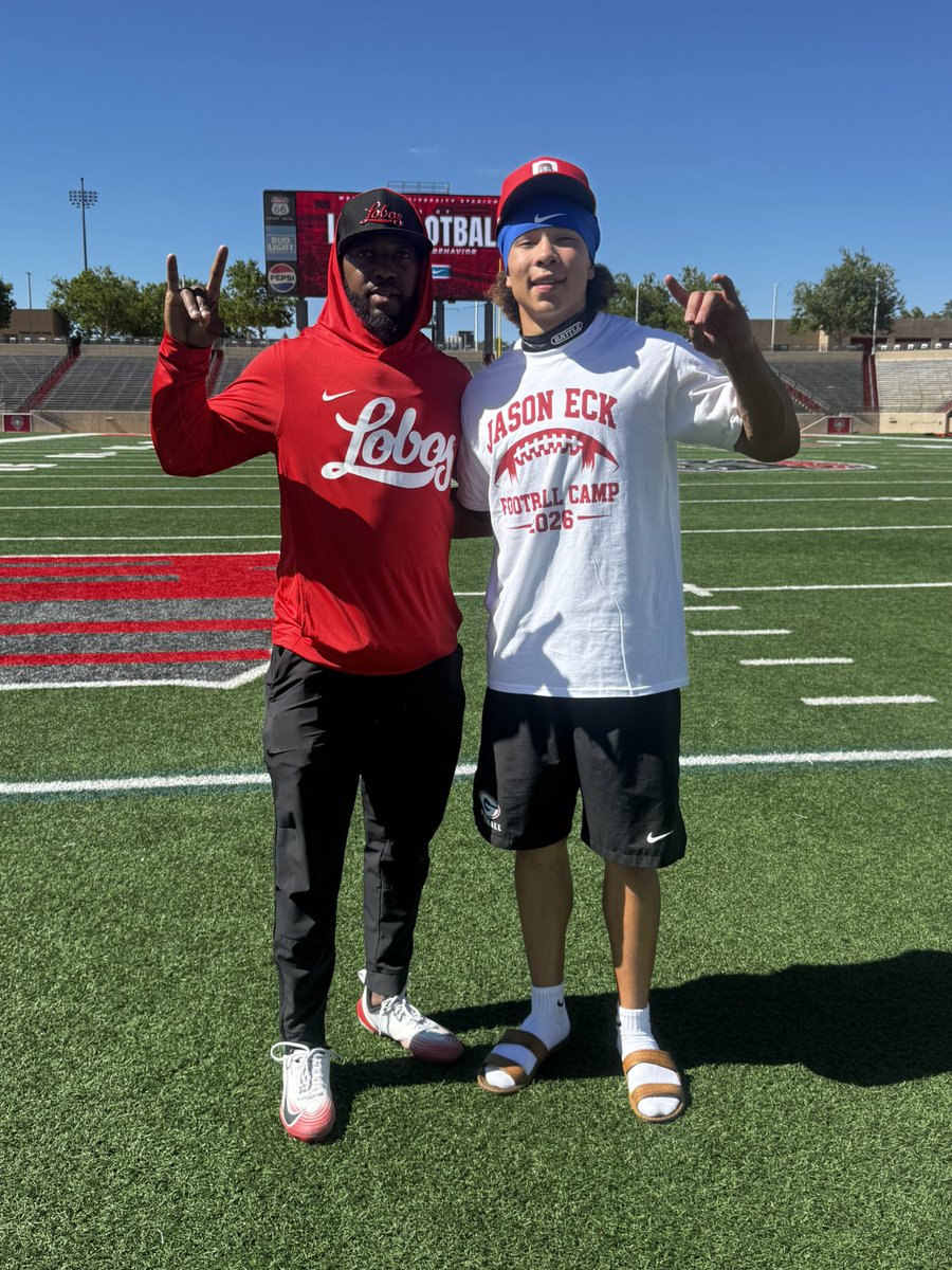 McdanielAzavier's tweet photo. Great Camp experience @UNMLoboFB. EARNED overall camp MVP.  Thank you @Coach_Eck  @franks_coach and the whole staff for the warm welcome.  Excited for the OV!!!

Continuing to post elite numbers…

10’9” Broad Jump
4.4     40

@DannyUrquhartFB @CoachNardo14 @UNMLoboFB @PrepRedzoneNV @TheUCReport @BishopGormanFB @GregBiggins @BrandonHuffman @TomLoy247 @adamgorney @BenWik21 @BlairAngulo @MikeWatersP1 @EmmettWhite_32 @702HSFB