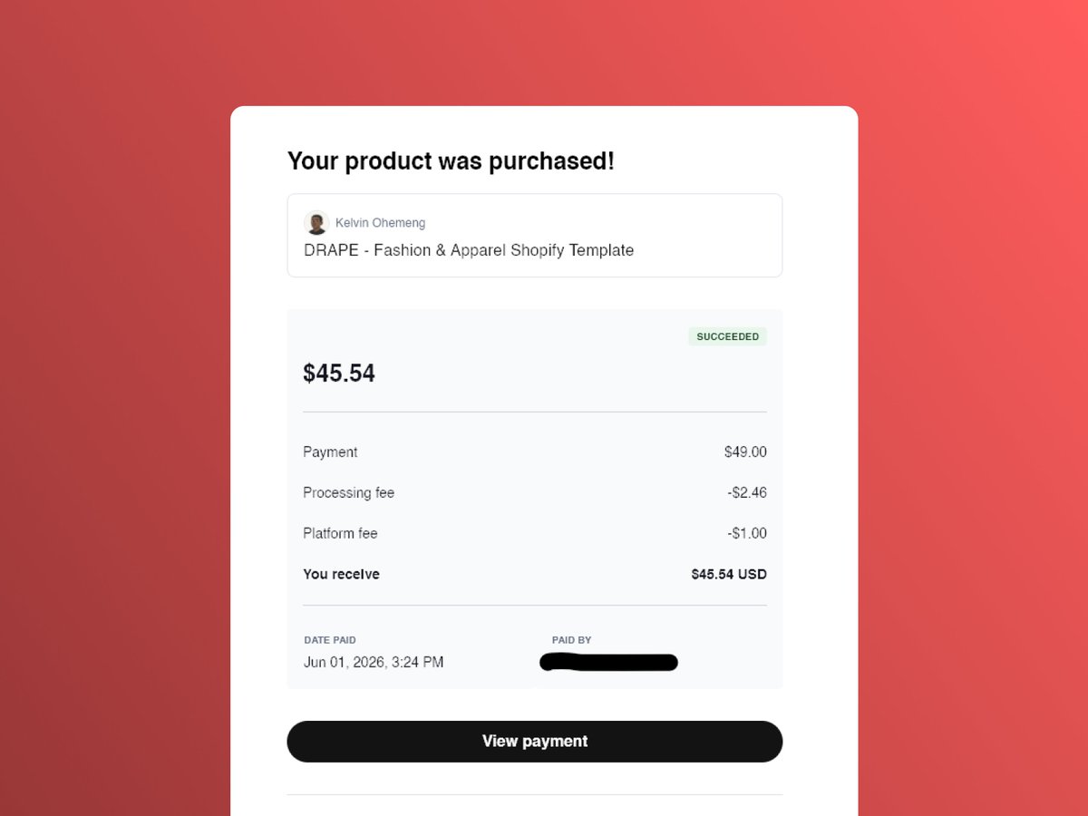 thegeneralyst's tweet photo. Quite a way to start the week. My Framer template Drape just received it's first purchase through contra 🥳. https://t.co/Mrx8gUeEnO
