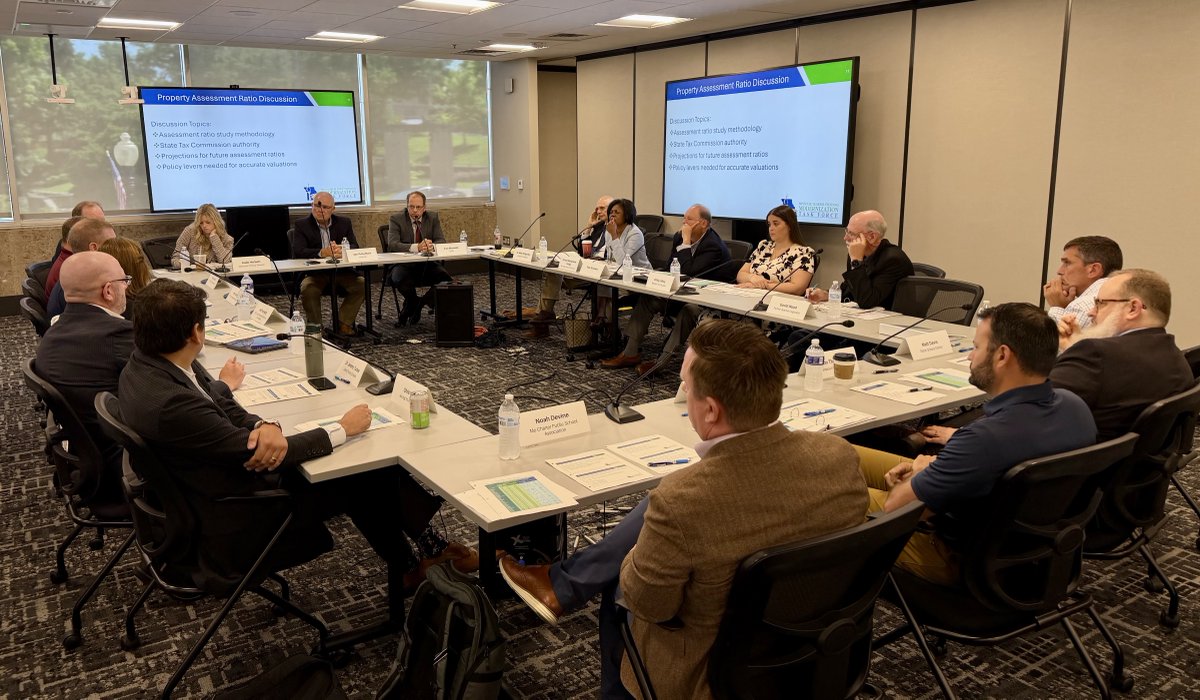MOEducation's tweet photo. The work to modernize Missouri’s school funding formula continues.

Today’s Missouri School Funding Modernization Task Force meeting includes discussions on local effort, property assessment ratios, the Combined Wealth Index, and potential updates to the current formula structure.

Tune in live: https://t.co/4xDl1N5olT