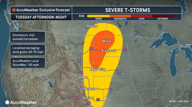 DefyDisaster's tweet photo. #SevereWeather threatens the Central U.S. to begin the week w/ potential #hail, isolated #tornadoes, damaging #winds &amp; localized #flooding.

Stay safe: https://t.co/NILVvOJk9M

#DefyDisaster #DisasterPreparedness #Disaster #Storm #Storms #Flood #Tornado #Weather https://t.co/je4LuEv7Wj