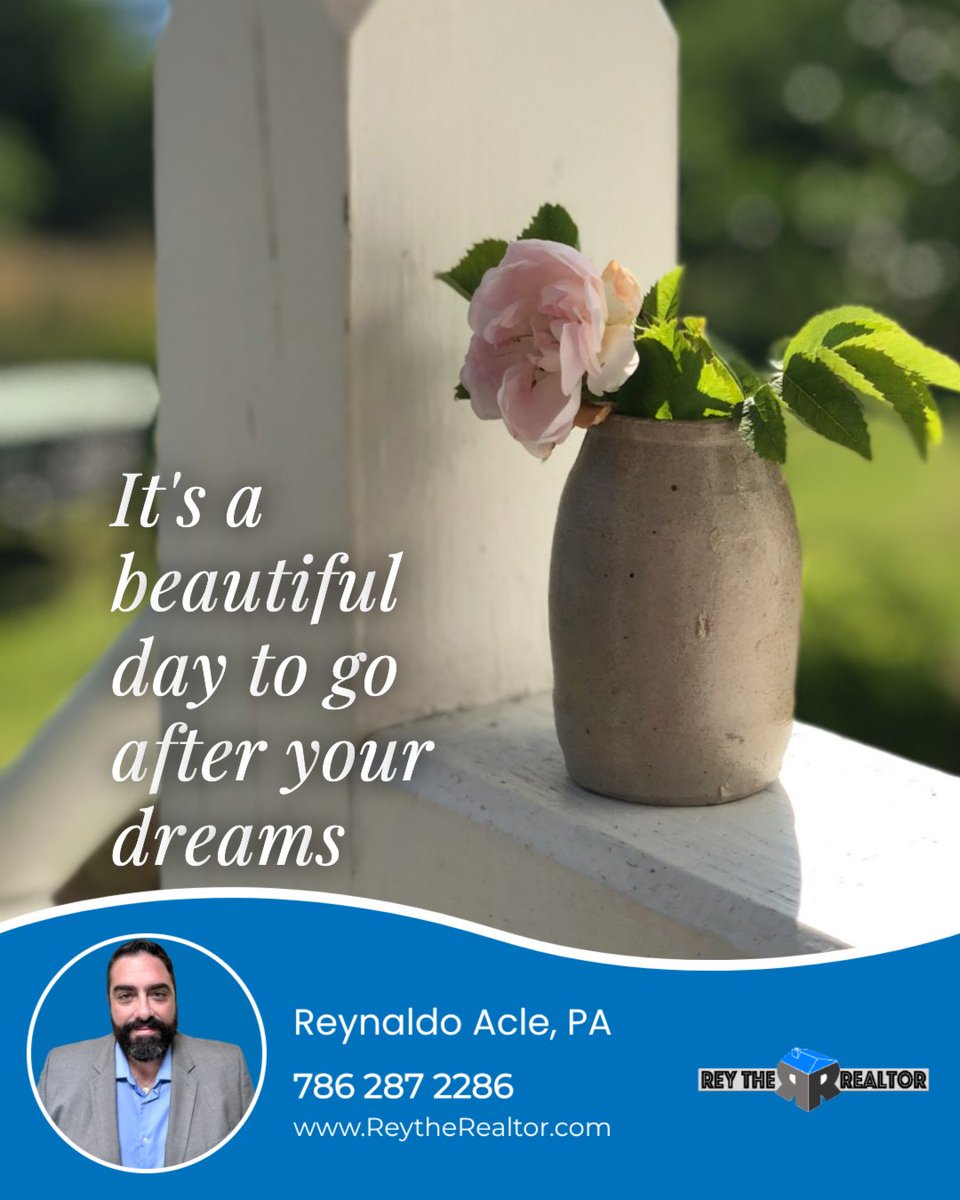ReyRealtorMiami's tweet photo. Every day is filled with infinite possibilities. Don’t let the chance of something amazing happening pass you by!

What dream are you chasing today?

#motivationmonday #dreambig #inspiration https://t.co/uCIMOJGv4S