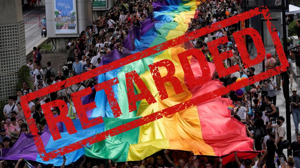FinalTelegraph's tweet photo. PRIDE MONTH IS RETARDED...

Here's why...

There are only two genders.

Biology isn't bigotry.

Pride Month is not about tolerance, it's about ideological submission or get canceled.

Rainbow people support child mutilation clinics ignoring actual gay persecution in the countries they outsource to.

The "T" turns healthy kids into lifelong medical patients.

"Gender-affirming care" causes suicides.

Men in women's sports, prisons, and locker rooms isn't "inclusion"—it's the erasure of female safety, fairness, and records.

Schools have replaced math and reading with drag queen story hour and queer theory indoctrination, grooming confused children into the cult before they can spell.

The explosion of "trans" youth is a textbook social contagion fueled by social media, peer pressure, and troubled teens chasing the trendiest mental illness.

Pride parades feature naked perverts, leather daddies, and simulated sex acts right in front of toddlers—yet calling it child grooming gets you labeled the extremist.

"Protect trans kids" is code for "let adults sterilize and castrate them while we scream at their parents."

Straight people don't get a month because heterosexuality built civilization, but apparently that's now the oppressor class.

Every major medical and psychological organization knew sex is binary until activists threatened their funding and careers.

Taxpayer dollars fund pride events, "affirmative care," and rainbow propaganda while veterans sleep on streets and borders collapse.

The whole thing is massive projection: a tiny, loud minority demands you deny reality or lose your job, reputation, and kids.

It's the fastest cultural suicide in history—erasing women, medicalizing confusion, corporatizing perversion, and gaslighting an entire generation while the useful idiots clap along in fear.

Dedicating a full thirty days of the civic calendar to the public celebration of private sexual appetites is an inherently ridiculous proposition. Civilizations historically reserved monumental commemorations for nation-builders, scientific pioneers, and fallen heroes. The modern progressive apparatus has instead elevated personal carnal orientation into the supreme civic virtue, demanding that an entire population pause to venerate individual desire. This absurd temporal expansion represents a profound intellectual degradation, transforming the public square into an ongoing exhibition of absolute self-absorption.

This annual spectacle operates on a deeply Luciferian architecture. Pride is historically understood as the foundational sin, the primordial rebellion of the creature attempting to usurp the role of the Creator. The modern movement embodies this exact metaphysical defiance, demanding that society validate the delusion of absolute self-authorship. By declaring that human will can override objective biological reality, the movement echoes the ancient cry of cosmic rebellion. It is a philosophy rooted in supreme hubris, demanding that the physical universe bend to the subjective whims of the atomized individual.

The physical manifestation of this orthodoxy has become utterly repulsive. June transforms major metropolitan centers into garish spectacles of state-sponsored exhibitionism. Grown adults parade through public streets in highly inappropriate, fetishistic attire, frequently in full view of impressionable children, while spineless politicians and corporate executives applaud from VIP stages. This complete collapse of public decency is framed as liberation, yet it inspires nothing but profound aesthetic revulsion in any culturally grounded observer. The entire display lacks any semblance of human dignity, reducing complex human nature to a tacky, commercialized circus.

The corporate participation in this ritual is both laughable and transparent. Multi-billion dollar conglomerates instantly alter their digital iconography with neon rainbow filters, desperate to signal compliance to the reigning cultural regime. These same entities maintain lucrative manufacturing pipelines in autocratic regions where sexual minorities face systemic execution. This glaring hypocrisy exposes the entirely mercenary nature of the exercise. Corporate alignment has nothing to do with genuine human empathy; it is a cynical exercise in risk mitigation and consumer manipulation.

The logical consequences of this delusion are entirely destructive, particularly for women. The progressive establishment has engineered a scenario where biological males routinely dominate female athletic categories, invading private spaces and seizing resources meant for biological women. The left demands absolute compliance with this farce, pathologizing anyone who points out the glaring physical asymmetry. This is the ultimate triumph of the absurd: a movement that claims to empower women while actively legislating their erasure to accommodate the psychological demands of men.

The most malicious aspect of this ideological capture is its predatory focus on the next generation. Educational institutions and captured medical bodies push irreversible chemical and surgical interventions on minors experiencing normal adolescent confusion. Validating the sterilization and mutilation of children under the euphemism of care is a profound moral catastrophe. This is a targeted campaign against the innocence of children, driven by activist networks that seek to sever the familial bond and hook a generation onto lifetime pharmaceutical dependence.

A society built on the mandatory denial of basic biology and the elevation of carnal pride cannot sustain itself. The artificial consensus is maintained entirely through social coercion and the threat of economic cancellation. Reality is a stubborn adversary, and the laws of nature are entirely indifferent to progressive decrees. The public is growing intensely fatigued by this mandatory annual theatre. The hollow edifice of this state religion is fracturing under its own contradictions, and its ultimate collapse is as inevitable as it is necessary.

Cancel "Pride Month".
It's a retarded SCAM.