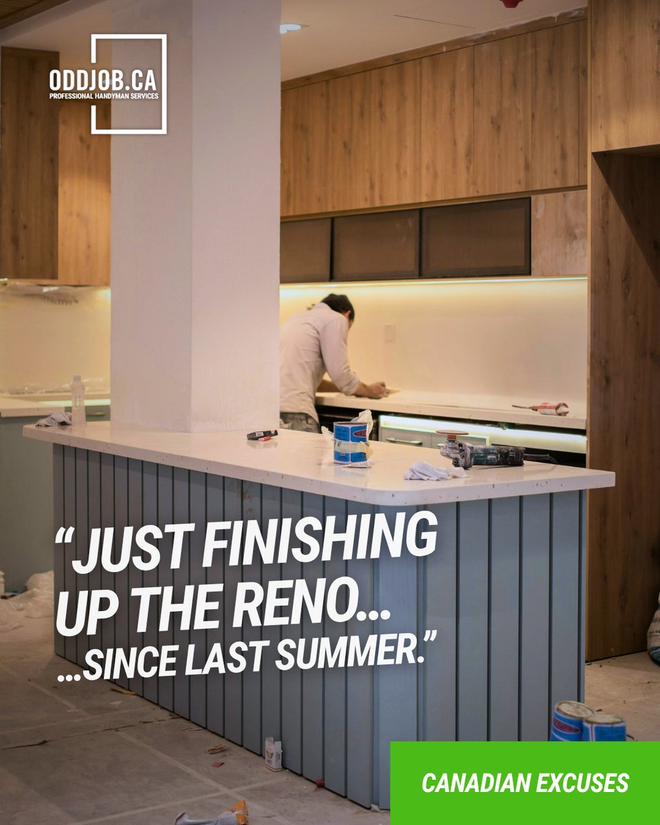 OddJobToronto's tweet photo. It starts as a quick DIY upgrade.

Then it turns into a half-finished project you learn to live around.

We’re the call when “almost done” has gone on too long.

There’s no app for that.

Got something in mind? Start here.

https://t.co/qCKI4j4qsv https://t.co/EIVvXxksXk