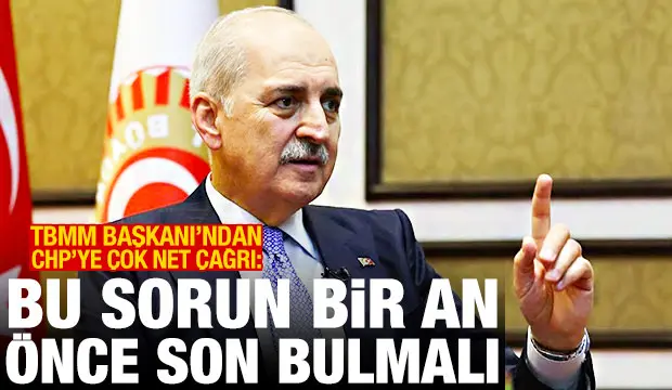 Haber7's tweet photo. "CHP bu soruna son vermeli."

TBMM Başkanı Numan Kurtulmuş, CHP'deki "grup toplantısı" tartışmasına ilişkin, konunun Meclis Başkanlığı'nın yetki alanında olmadığını, CHP'nin iç meselesi olduğunu söyleyerek, CHP'nin bu soruna bir an önce son vermesi gerektiğini kaydetti.
