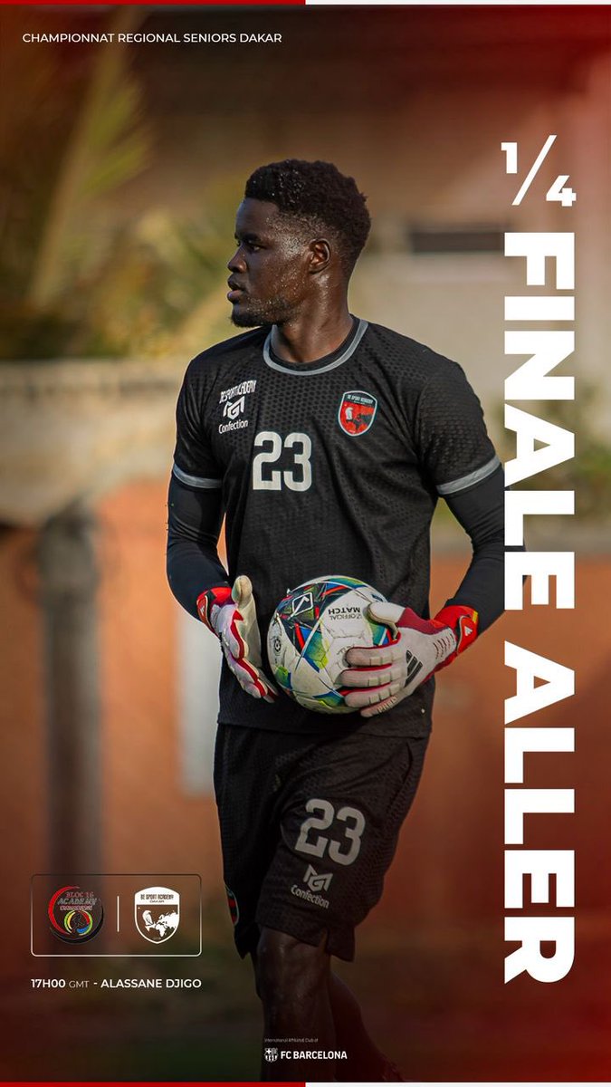 Besportacademy's tweet photo. 𝐉 𝐎 𝐔 𝐑  𝐃 𝐄  𝐌 𝐀 𝐓 𝐂 𝐇

🏆 1/4 de finale aller - Championnat Régional 

🆚 BLCO 16  

⌚️17:00

📍Stade Alassane Djigo https://t.co/QAdYuasFMa
