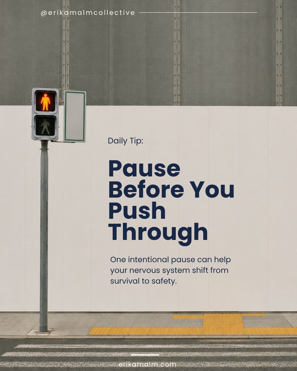 emalmcollective's tweet photo. Many of us are taught to keep going, push harder, and ignore what we're feeling. But sometimes the most productive thing you can do is pause. A moment of stillness can help you notice what your body needs, reconnect with yourself, and respond from a place of awareness. https://t.co/IeZ6PitiMH