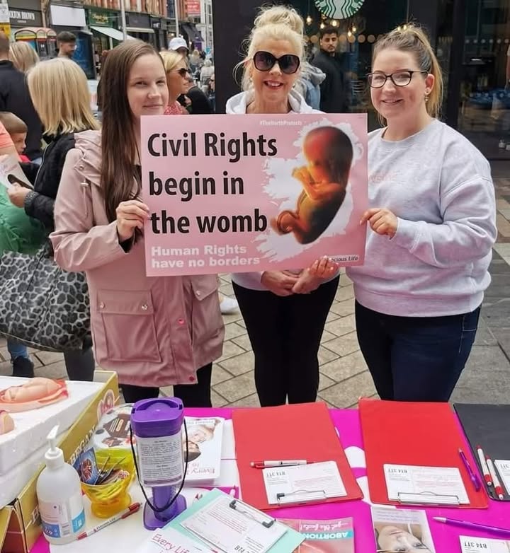 PreciousLifeCom's tweet photo. I met these two beautiful young girls at our Pro-Life Street outreach in Belfast.

Both girls are single mothers.

Their message to women facing unexpected pregnancies is: "don't listen to negative people, listen to the truth and reach out to organisations like Precious Life, who will genuinely support and care for you and your baby." 

#RepealSection9
#HumanRightsBeginInTheWomb
