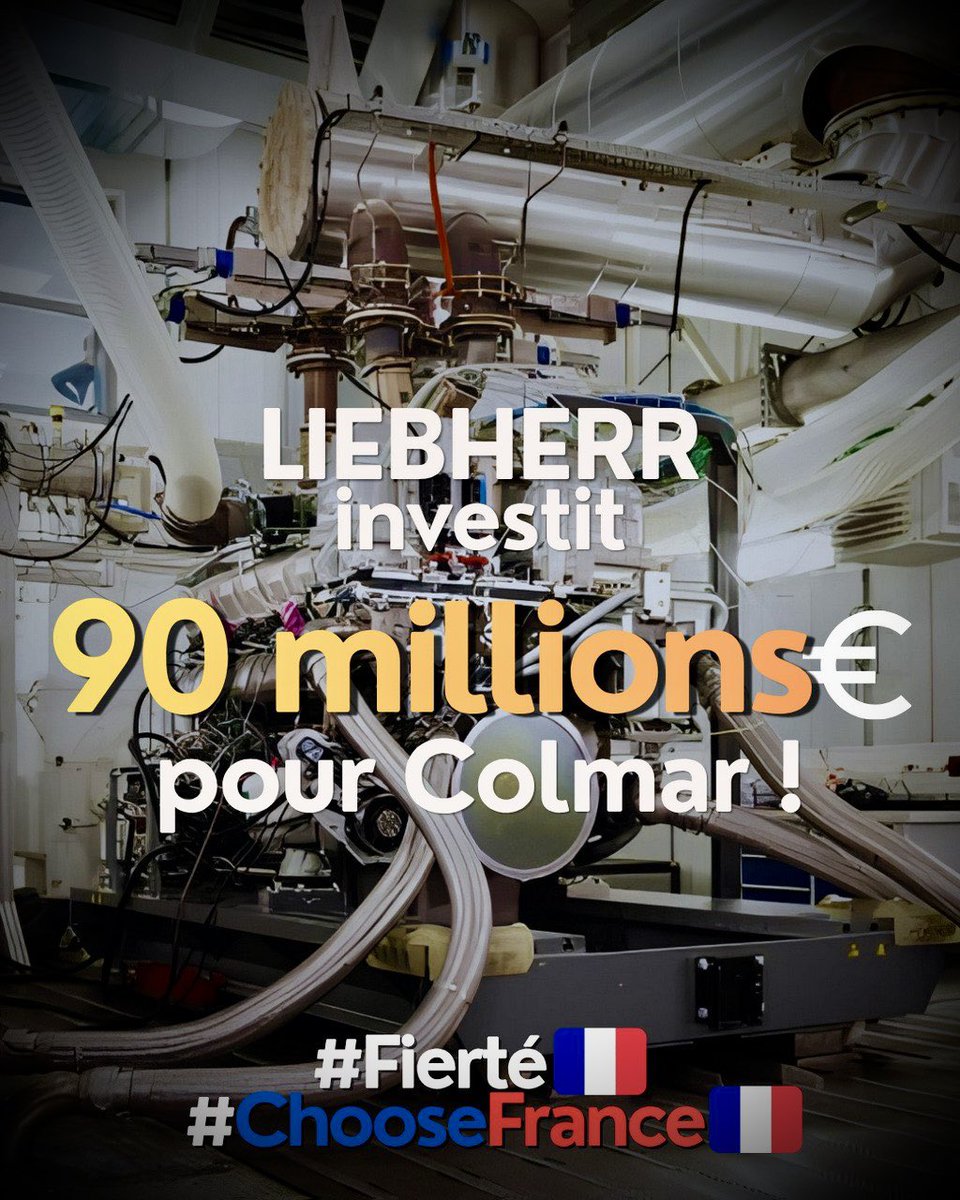 sbastien_martin's tweet photo. Ils ont choisi la France. Et ils ont bien fait !

@Liebherr investit 90 millions d'euros pour son site de Colmar !#ChooseFrance

@regiongrandest https://t.co/U6V9f61vG4