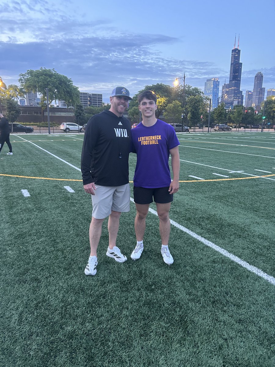 TrentBreitbach's tweet photo. Took a trip to Chicago and competed in front of a great WIU staff. Enjoyed the coaching points from @CoachJoeDavis and @Coach_Ackman and look forward to staying in touch.
#GoNecks #ECI

Throwing clips ↓
• Dig
• Double Move https://t.co/Ks35yawHEb