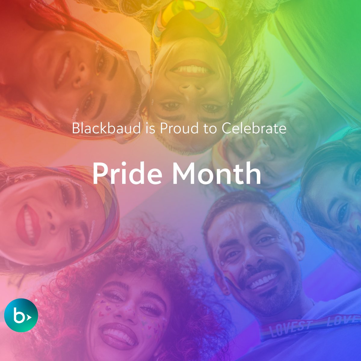 blackbaud's tweet photo. #PrideMonth honors the LGBTQIA+ community and the progress made toward inclusion—progress shaped by people showing up authentically and advocating for belonging at work. 🏳️‍🌈 https://t.co/ojkELnVMyW