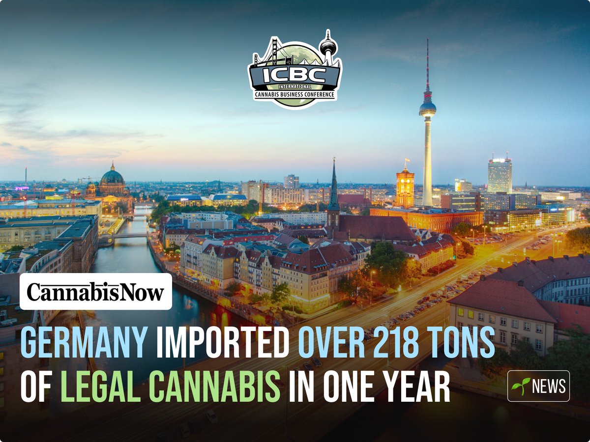 IntlCBC's tweet photo. 🇩🇪 Germany’s legal medical cannabis market continues to set the pace in Europe.

Recent data from BfArM reveals that Germany imported a staggering 218+ tons of medical cannabis in a single year. 🌍

🔗 Read the full @CannabisNow article:
https://t.co/sbhRY4eg7t https://t.co/J4Am5RCNd5