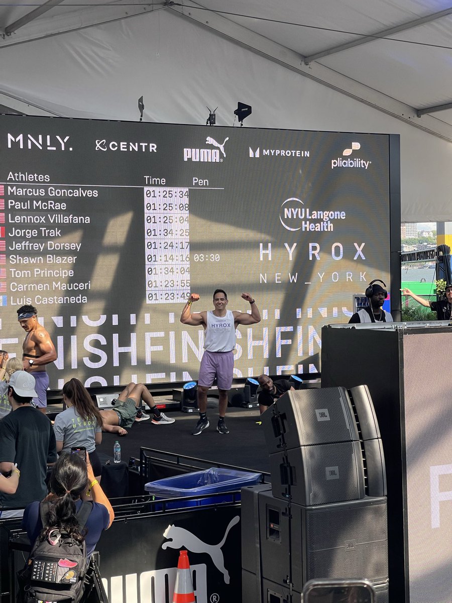 MarcusDGon's tweet photo. Finished my first Hyrox! Learned a lot for next time. Congrats to all who competed. @nyulangone #HyroxNYC https://t.co/qcjkMEdsCe