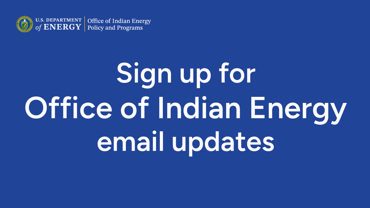 DOEIndianEnergy's tweet photo. 📩 Our May newsletter is now available on our website: https://t.co/9ErXcnKFY1 

Sign up to receive these updates directly to your inbox! https://t.co/T07k80B6mD