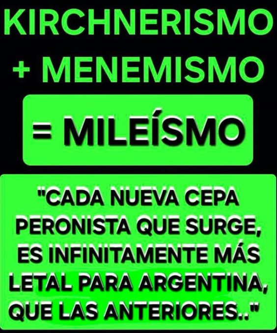 BlogHincha's tweet photo. @babypalomeque77 @JMilei #SORETE Para EMPEZAR SOY ANTI #Peronista en TODAS SUS RAMAS QUE INCLUYEN al #Kirchnerismo y #Menemismo TU #Presidente ESTE #MAMARRACHO #DesquiciadoMental QUE Uds. ADORAN LLENÓ el #Gabinete de #KuKas PARA SEGUIR #Robando JUNTOS #IMBÉCIL COMO BUEN #LiberOtario #AnarcoPelotudo https://t.co/UjNKiP9CIU