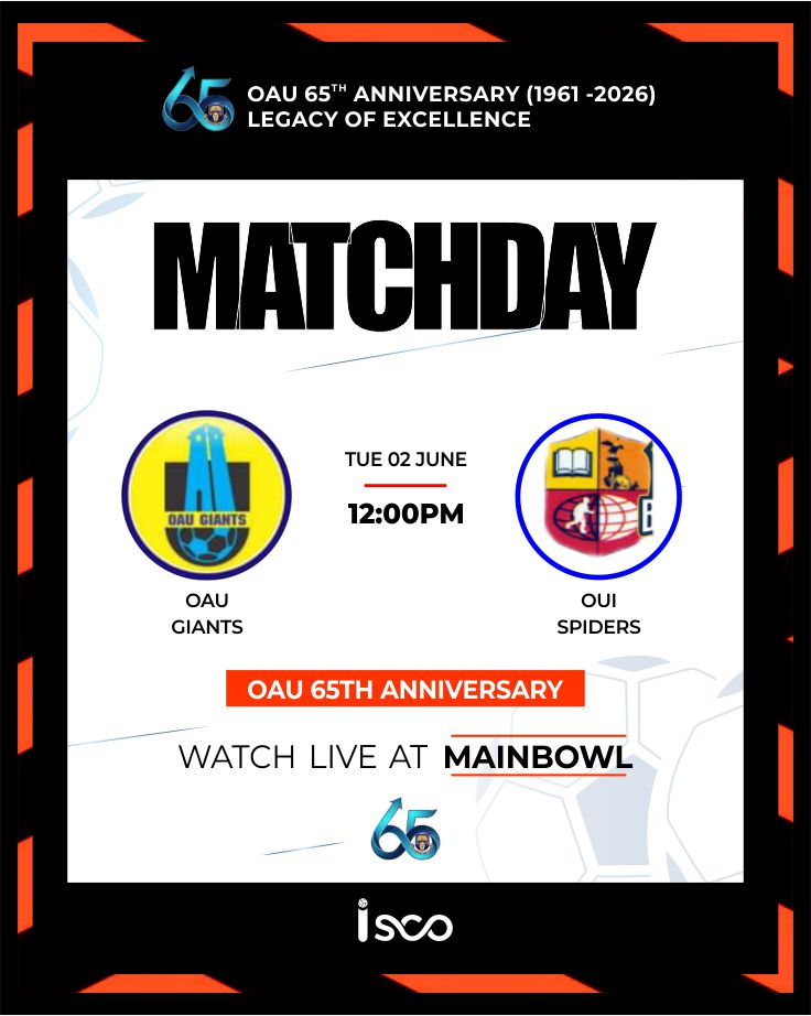 SportsIsco's tweet photo. The OAU Male Football Team will host Oduduwa University in celebration of her 65th anniversary. 

Last meeting:
OUI 1 - 2 OAU 

Stay tuned for the match updates. https://t.co/rO5S7yt4Cv