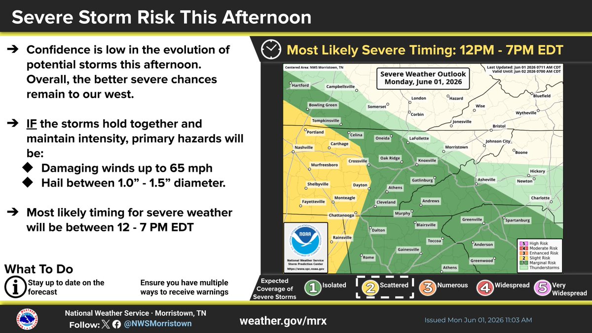 There will be a chance for severe weather as showers and storms spread ...