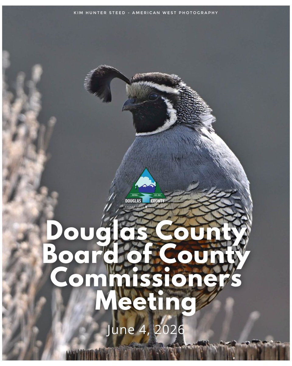 CountyofDouglas's tweet photo. The next Douglas County Board of County Commissioners meeting takes place June 4 at 10 AM at the CVIC Hall in Minden (1602 Esmeralda Ave, Minden, NV 89423). 🌱 #DouglasCountyNV

👉 Watch on YouTube: https://t.co/hzIteUjE8N
👉 Find the agenda: https://t.co/MwCHrJxtld

📸 Kim Steed https://t.co/vER37weClK