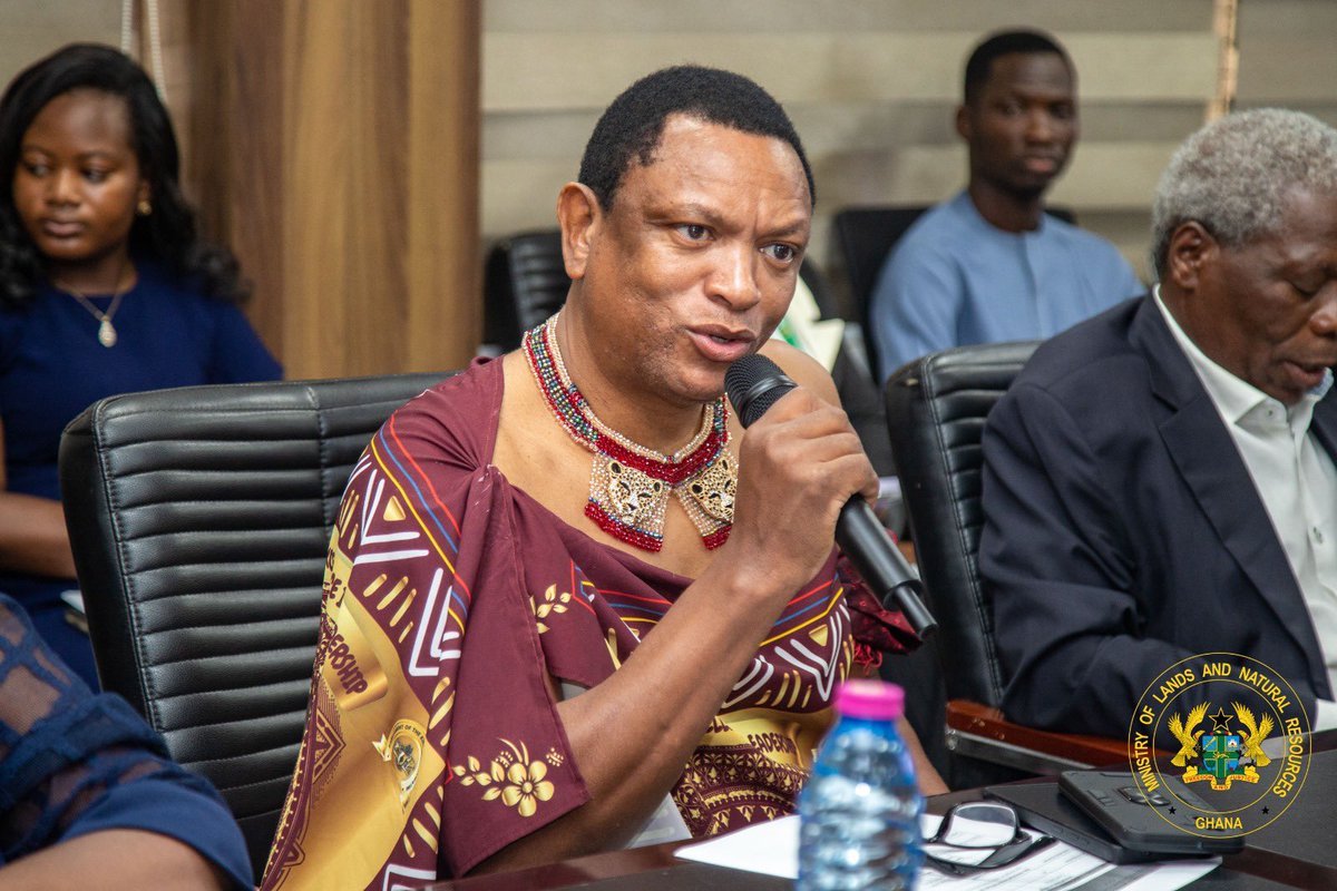 ArmahKofiBuah's tweet photo. It was a distinct privilege to receive a high-level delegation from the Kingdom of Eswatini’s Ministry of Natural Resources and Energy for a benchmarking exercise and bilateral knowledge exchange meeting. 

The delegation was led by Ms. Nonhlanhla Dlamini, Principal Secretary of the Ministry of Tinkhundla Administration and Development (MTAD), and Prince Ngangabani, Chairperson of the Land Management Board (LMB) and outgoing Speaker of Parliament, alongside five senior officials.

During our engagement, we highlighted the progressive reforms and sustainable management practices currently being spearheaded by our Ministry to safeguard these assets for the present and future generations.

The delegation expressed keen interest in Ghana’s land administration system, and we had the opportunity to share deeper insights into our approach and the progress made so far.
