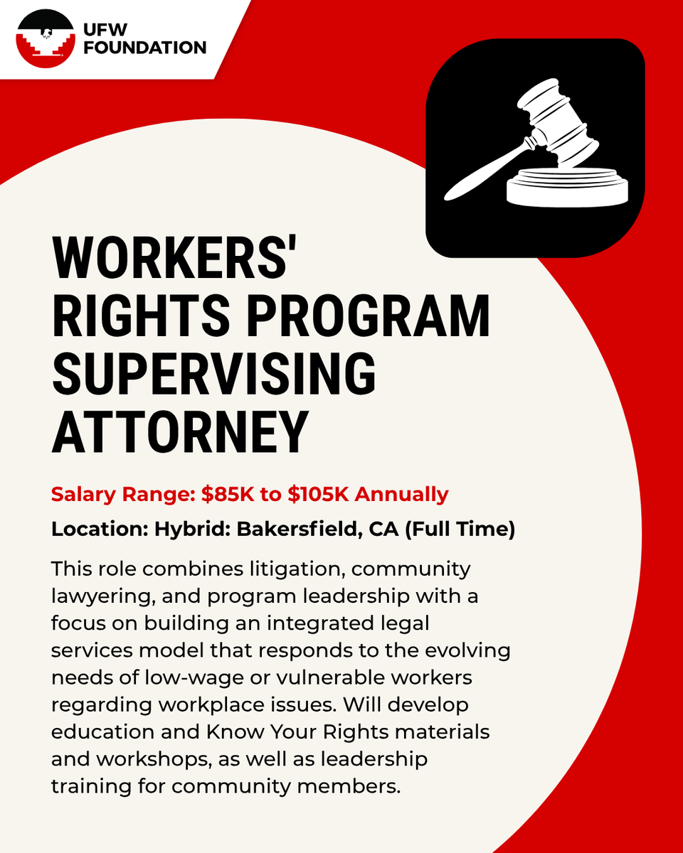 ufwfoundation's tweet photo. We're growing our team. If you’re passionate about immigrant rights, worker justice, and building community power, we invite you to apply. Apply today at https://t.co/hi7QGUHjvt or the link in our bio! https://t.co/RvjhiYnTUF