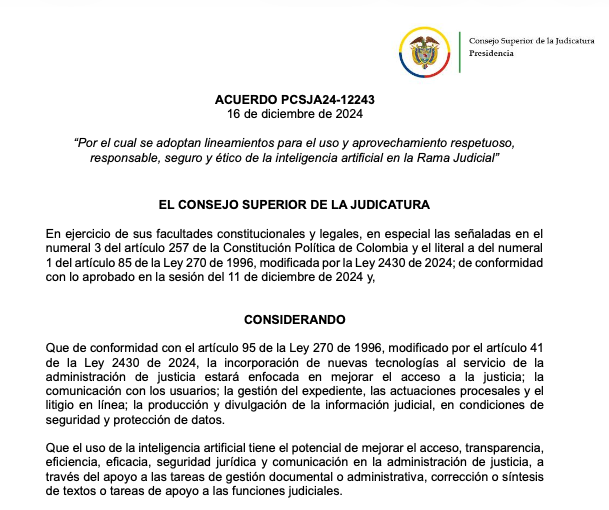 avcanosa's tweet photo. El miedo a la IA tiene paralizados a muchos jueces. Y es un miedo mal informado: la norma colombiana ya dice, con todas sus letras, qué SÍ pueden hacer. Esta es la guía rápida que debería estar en cada despacho. 🧵👇 https://t.co/pSXXlzqwUU