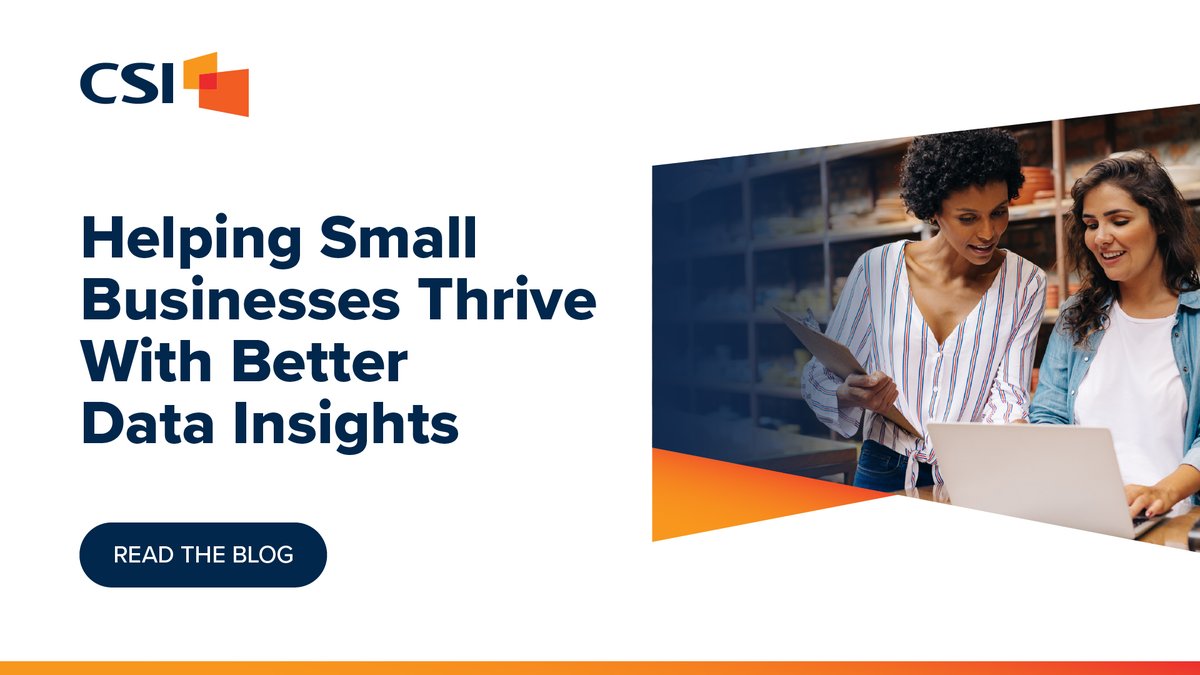 CSIsolutions's tweet photo. Small and micro businesses often lack traditional banking support. Using customer and transaction data can boost efficiency and timely aid. Here are 4 ways data helps small businesses and institutions. https://t.co/rqXRcWK15m https://t.co/bdU5Bq1ERV