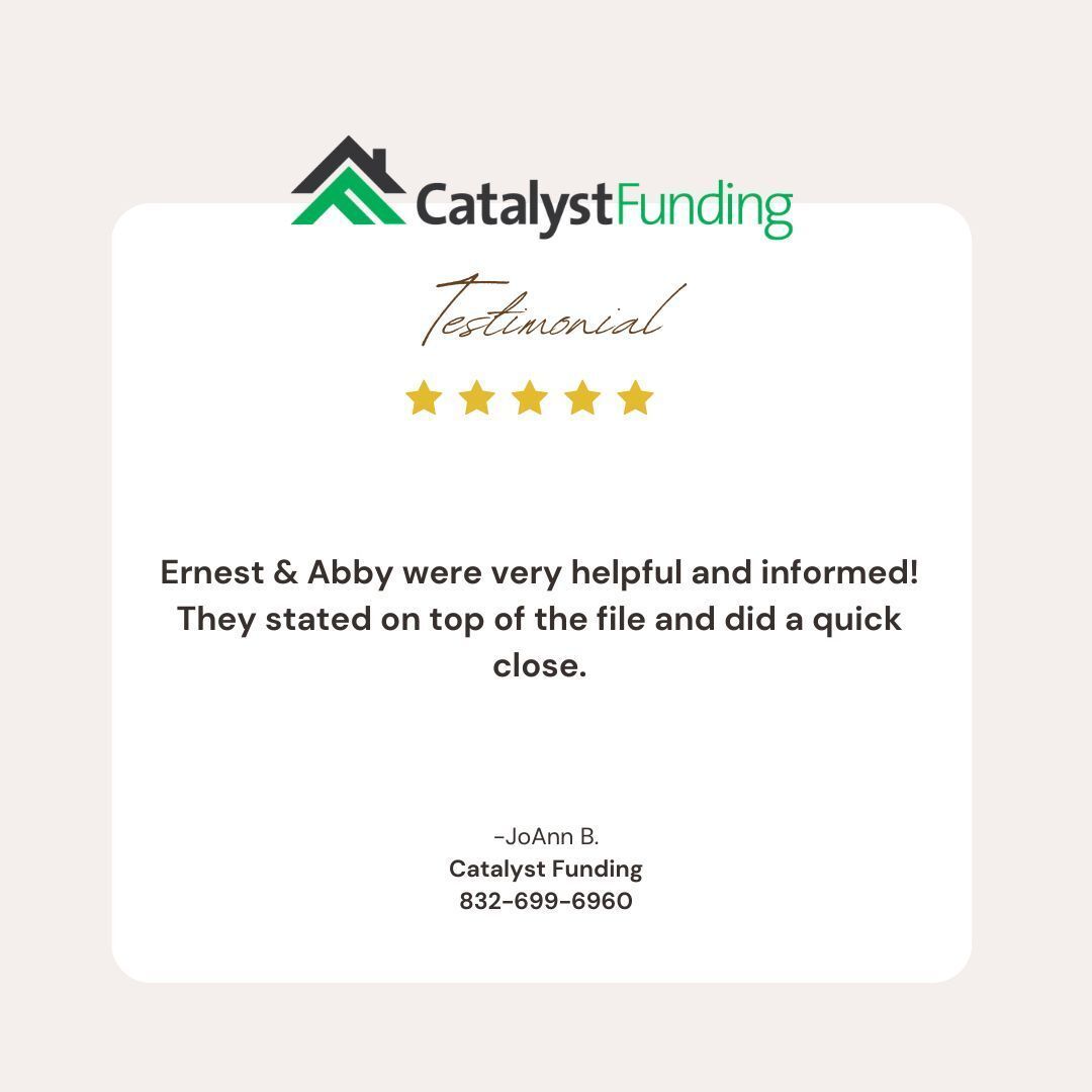 catalystfdg's tweet photo. We’re incredibly grateful to our clients for the trust, kind reviews, and continued business.

From first deals to growing portfolios, it’s an honor to be part of your investment journey.

Thank you for choosing Catalyst Funding! Here’s to many more successful deals ahead! https://t.co/Kq1p85q6bb
