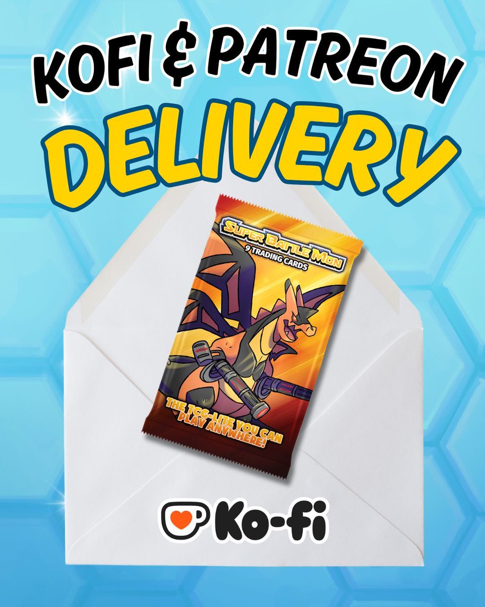 ScienceQuinn's tweet photo. June KoFi rewards have been shipped out!

Our KoFi and Patreon memberships come with monthly boosters, digital rewards, and other cool bonus content
https://t.co/WNBFdIzzrV

=================
Big battles, tiny decks, zero barriers.

Super Battle Mon is an ultra fast TCG https://t.co/piMF0v7Nfe
