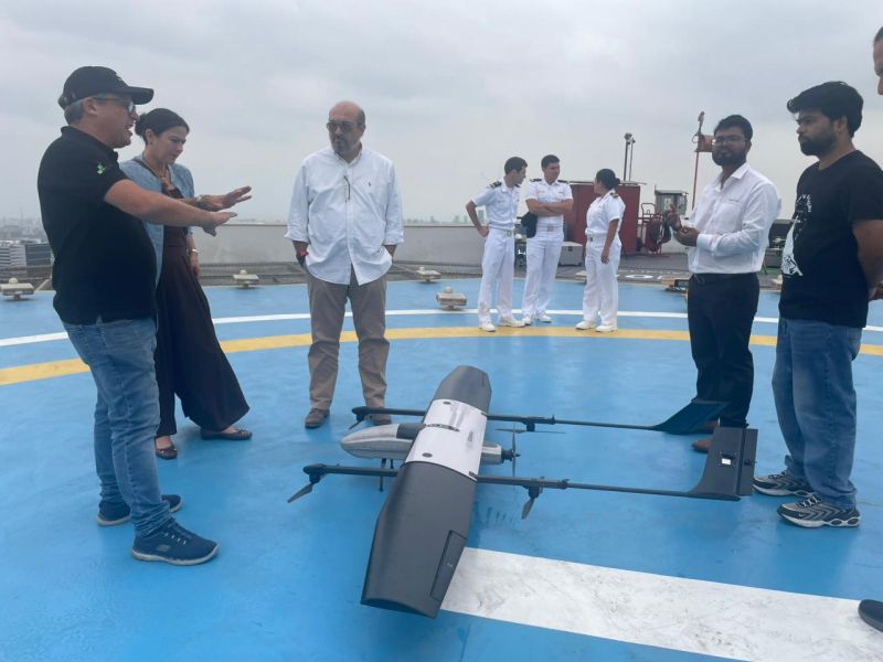 AjayshreeSamby3's tweet photo. 🇮🇳#IdeaForge and its partners gave a demonstration to its guests including 🇵🇪Peruvian Navy, which aimed at @ideaforge_tech drones ISR capabilities including intelligence, surveillance and reconnaissance missions with high autonomy in demanding operations.
@ankit_ideaForge https://t.co/8jJRKNTUnl
