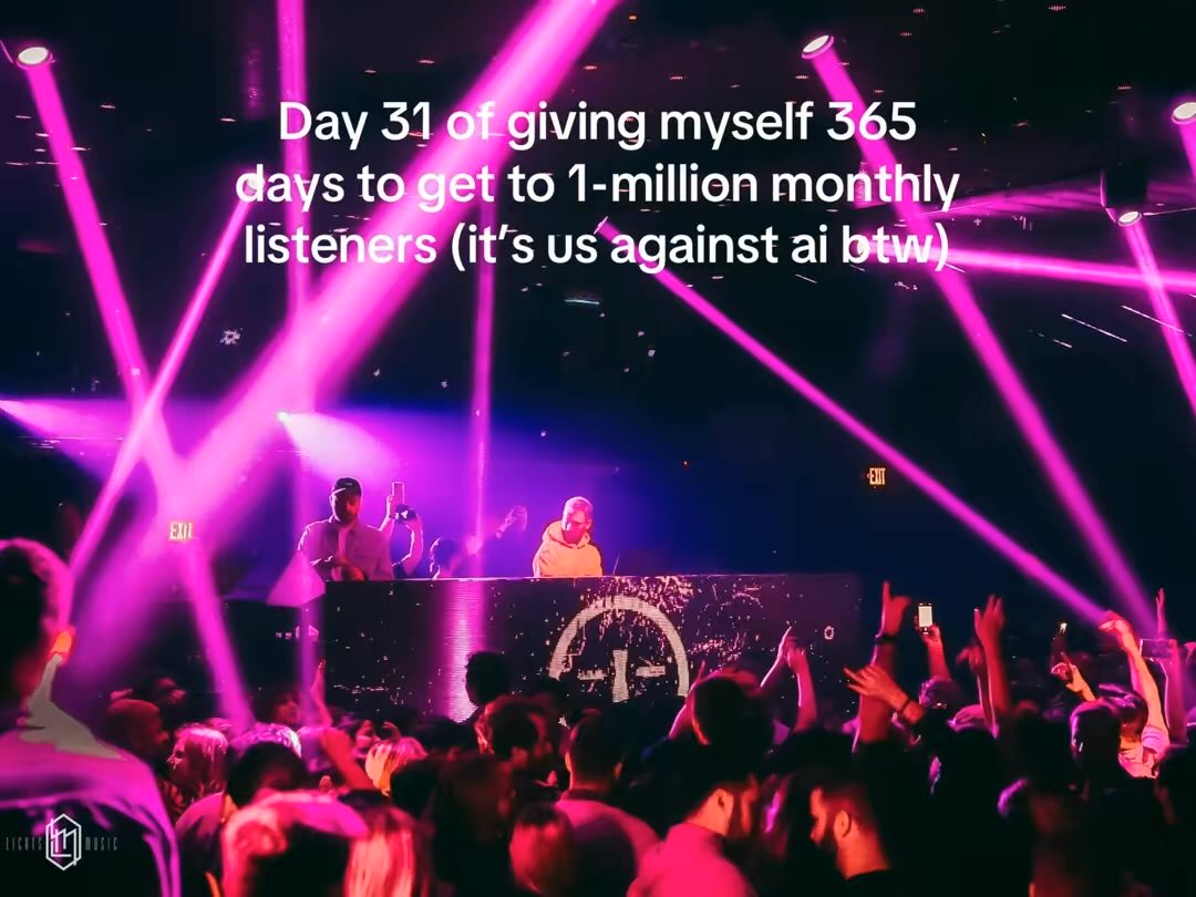 BackTalk101's tweet photo. Day 31 of giving myself 365 days to get to 1-million monthly listeners or I quit music (it’s us against ai btw). Stream this: https://t.co/B6gH4EXZxv https://t.co/Bz9yy3J6AS