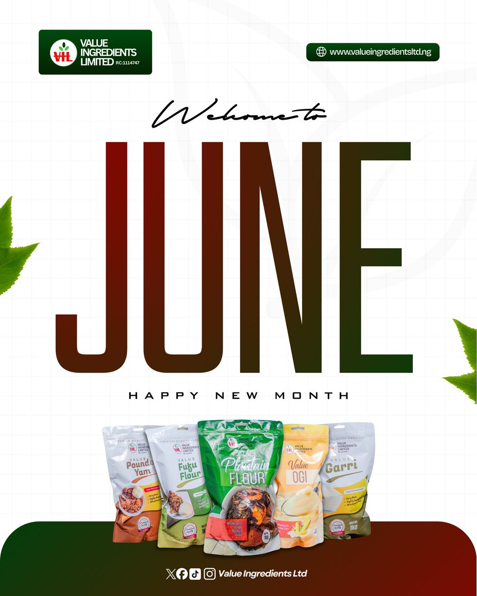 Value_I_Limited's tweet photo. We welcome y’all to the sixth month in year 2026. 

Eat Healthy 
Stay Healthy https://t.co/4NwLLz1FZJ