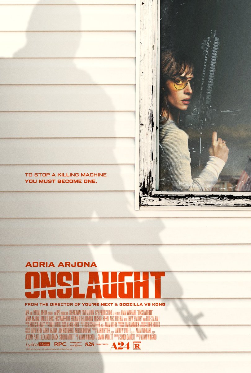 AdriaUpdates's tweet photo. First poster for ‘Onslaught’ starring Adria Arjona. 

Trailer drops tomorrow! https://t.co/eTJEAob0LW