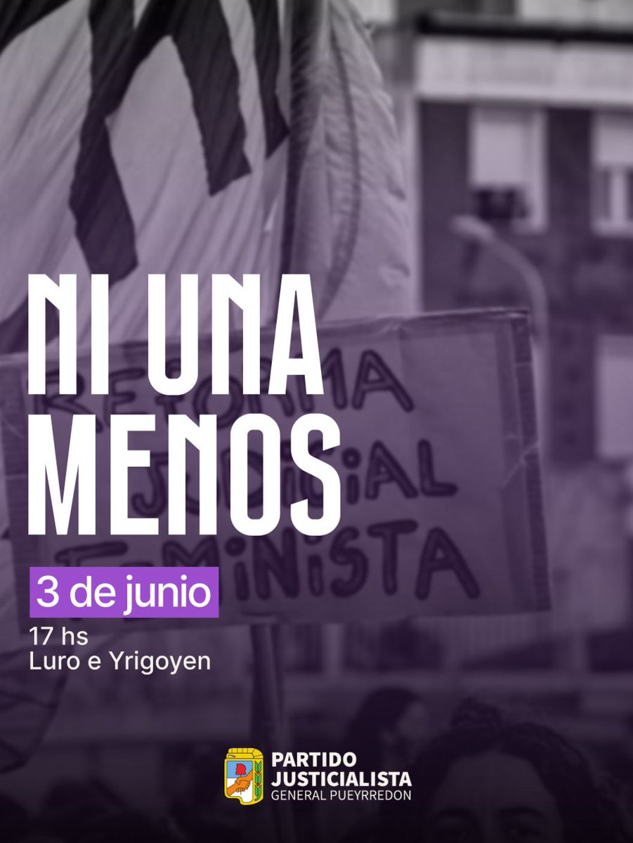 Pj_MardelBatan's tweet photo. A 11 años del primer grito de Ni Una Menos, Mar del Plata vuelve a encontrarse en las calles para exigir el fin de las violencias por motivos de género.

📅 3 de junio
🕔 17 hs
📍 Luro e Yrigoyen

#NiUnaMenos
#VivasNosQueremos
#BastaDeViolenciaDeGénero
#CristinaLibre
#MarDelPlata https://t.co/NwOoFUfK41