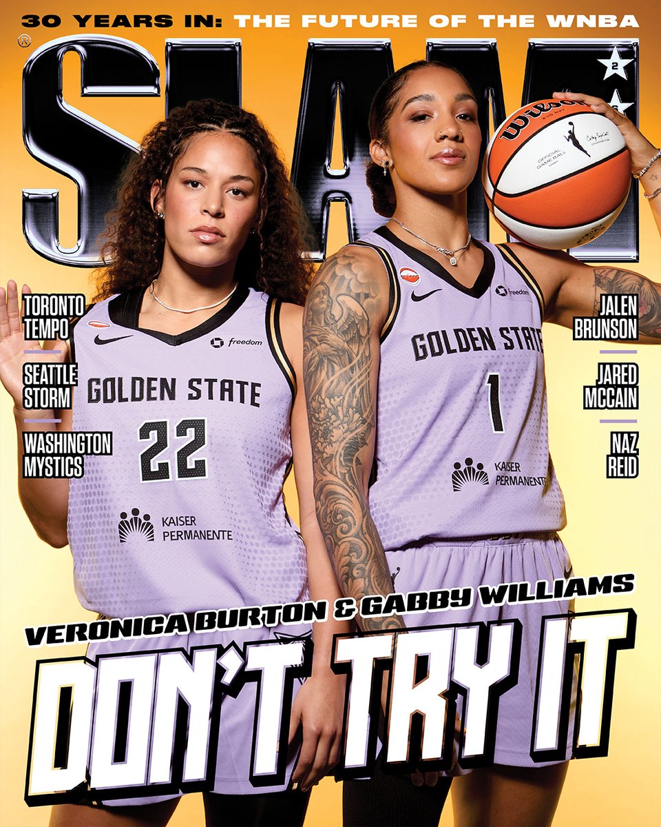 SLAMonline's tweet photo. Two of the League’s most menacing defenders have taken control of the Bay. Veronica Burton and Gabby Williams are already moving in perfect lockstep, giving Ballhalla something real to believe in. The Valkyries duo stars on SLAM 262.  

⚔️ https://t.co/sMHvtgFZqa https://t.co/n4cvFGbisU