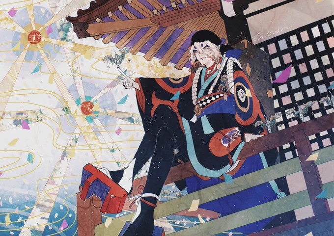 #モノノ怪_FA #モノノ怪芸術祭2_平面作品部門 擦りまくりの過去絵でも参戦しとこ…